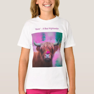 Camiseta "Rosie das Terras Altas" – Retrato de Vaca das Ter