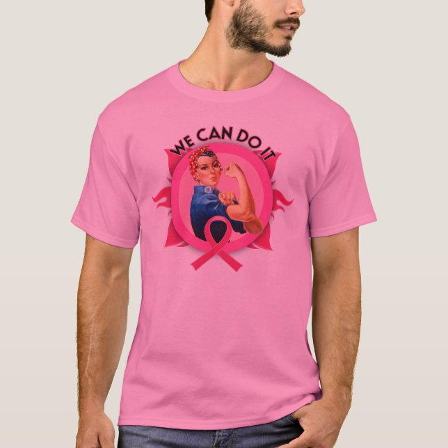 Camiseta Rosie o cancro da mama do rebitador (Frente)