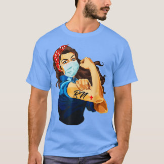 Camiseta Rosie O Enfermeiro Riveter Enfrenta Máscara Médica
