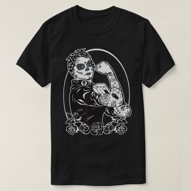 Camiseta Rosie, O Feminista Riveter Muertos (Frente do Design)