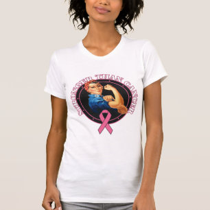 Camiseta Rosie o rebitador mais forte do que o cancro da