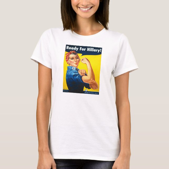 Camiseta Rosie o rebitador para o t-shirt das mulheres de (Frente)