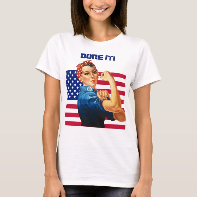 Camiseta Rosie, o ribeiro com a bandeira dos EUA. (Frente)