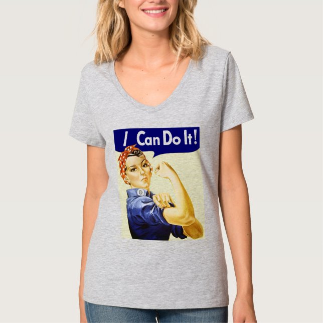 Camiseta Rosie Riveter - Eu posso fazer t-shirt (Frente)