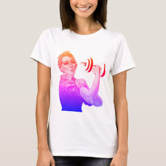 Camiseta Rosie the Power Lifter in Rainbow