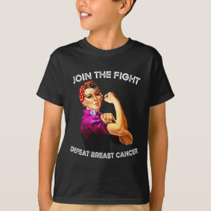 Camiseta Rosie The Riveter Derrotar A Consciência Do Cancer