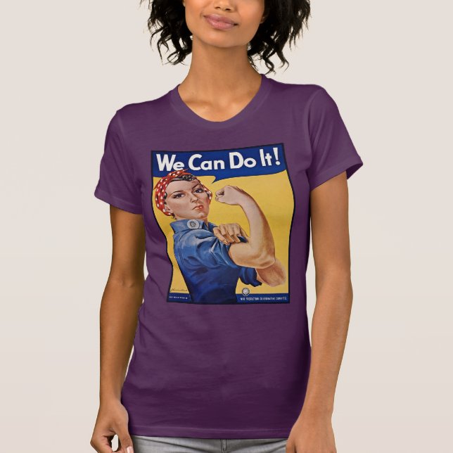 Camiseta Rosie the Riveter: Forte Empoderamento feminino (Frente)