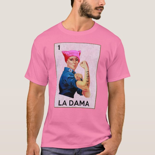 Camiseta Rosie the Riveter Resiste La Dama Loteria (Frente)