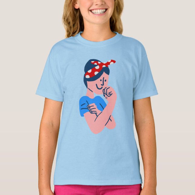 Camiseta rosie the riveter rockabilly retro icon (Frente)