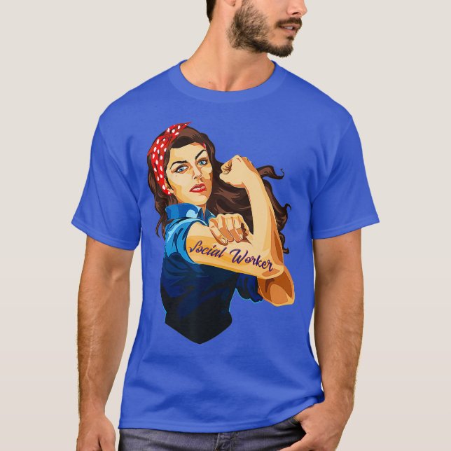 Camiseta Rosie, Trabalhadora Social Da Mulher Ribeira (Frente)
