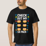 Camiseta Rosquinha Abs Hanukkah Chanukah Confira Meu Pacote<br><div class="desc">Chanucá é um festival judeu comemorando a rededicação do Segundo Templo Também é conhecido como o Festival das Luzes, Chanukah. Se você adora comer Rosquinhas, expresse-as com esta camisa engraçada de Rosquinha para os amantes de donut que é o presente de excelente para você. Vista-o enquanto come um bolo adoçado...</div>