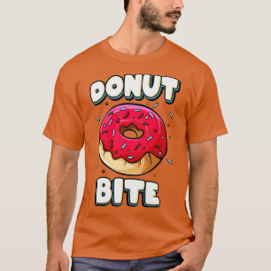Camiseta Rosquinha Bite Engraçado Donativo do Pão de Noz