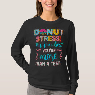 Camiseta Rosquinha branca borrifada Estresse da Rosquinha F
