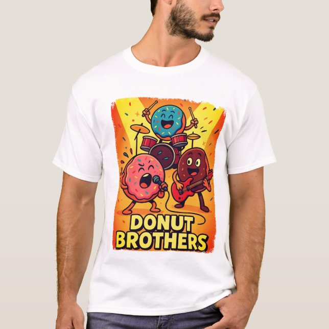 Camiseta Rosquinha Brothers Rock Banda (Frente)
