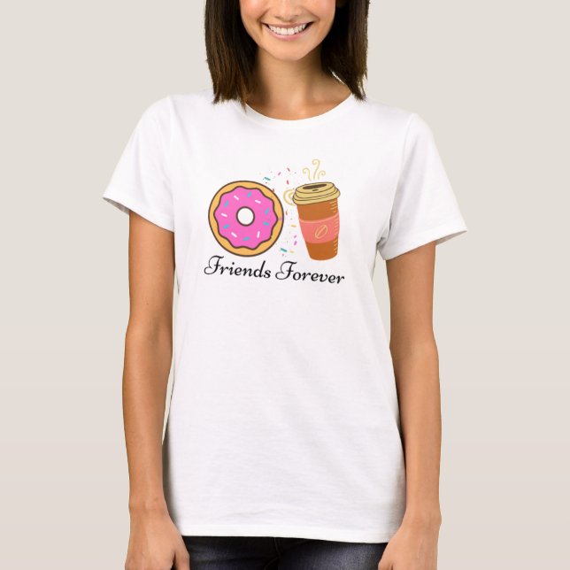Camiseta Rosquinha Café Amigos para Camisa-T (Frente)