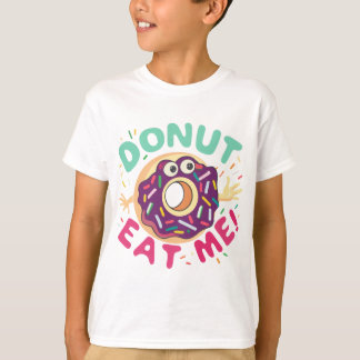 Camiseta Rosquinha Coma-Me, Ilustração De Rosquinha Bonita