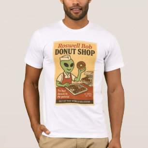 Camiseta Rosquinha Compro Aliens Roswell da década de 1950