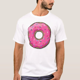 Camiseta Rosquinha Cor-de-Rosa Com Préguas