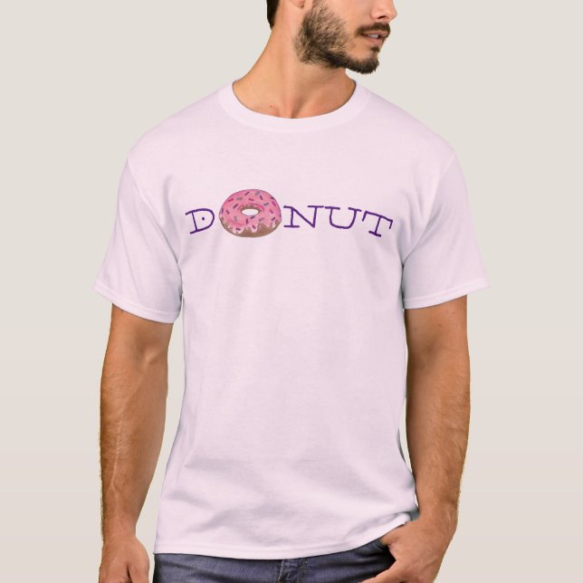Camiseta Rosquinha cor-de-rosa com T-Shirt aspersor (Frente)
