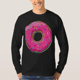 Camiseta Rosquinha de aspersão rosa Legal Dobras borrifadas