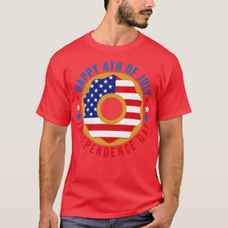 Camiseta Rosquinha de Bandeira Americana Feliz 4 de julho I