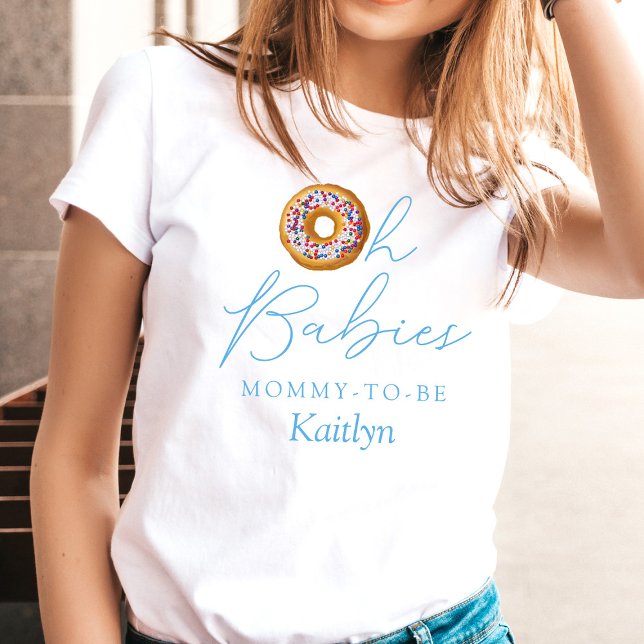 Camiseta Rosquinha de bebês, Chá de fraldas de gêmeos gêmeo (Criador carregado)