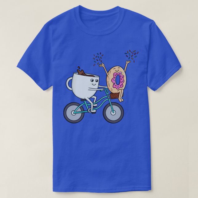 Camiseta Rosquinha de café e bicicleta (Frente do Design)