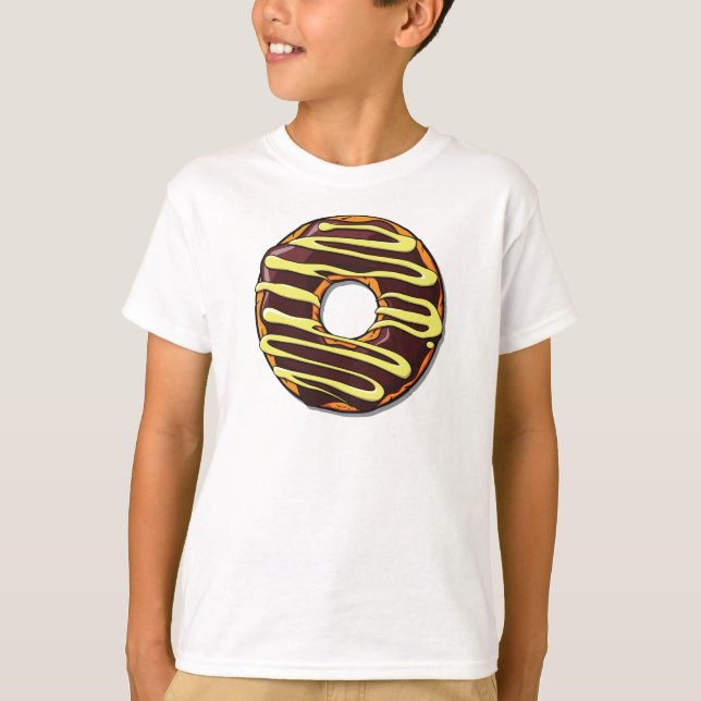 Camiseta Rosquinha de chocolate, donut, Glacé, Glazar, Icag (Frente)