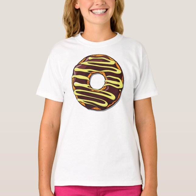 Camiseta Rosquinha de chocolate, donut, Glacé, Glazar, Icag (Frente)