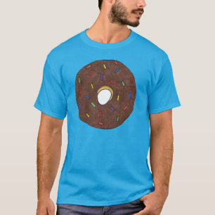 Camiseta Rosquinha de chocolate Rosquinhas de noz borrifada