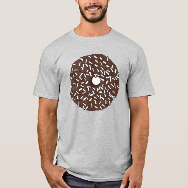Camiseta Rosquinha de coco de chocolate Tê Comida de Rosqui (Frente)