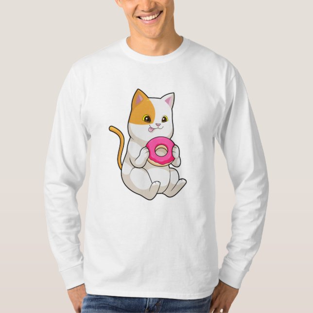 Camiseta Rosquinha de comida de gato (Frente)