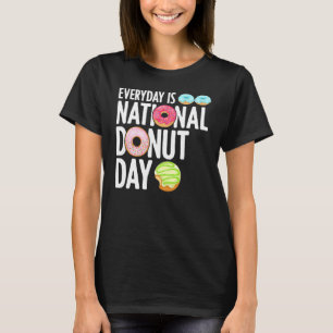 Camiseta Rosquinha de Comida do Dia Nacional de Dobra de Do