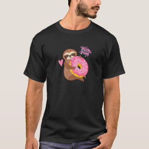 Camiseta Rosquinha de Comida Lenta, Cor-de-rosa, para mulhe