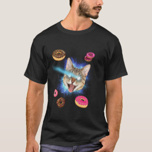 Camiseta Rosquinha De Gato Bonito No Espaço Menina-Gatinho