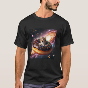 Camiseta Rosquinha De Gato Espacial Engraçada Rosquinha Doc