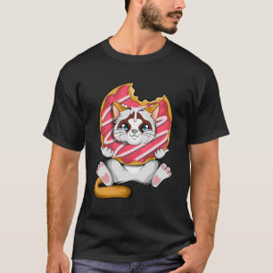 Camiseta Rosquinha de Gato Kawaii Lover Otaku Gato Lover