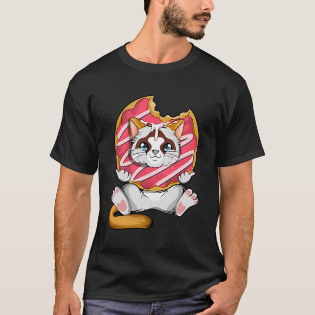 Camiseta Rosquinha de Gato Kawaii Lover Otaku Gato Lover (Frente)