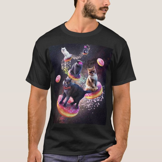 Camiseta Rosquinha de Gatos Galáxicos - Rosquinhas de Gatos (Frente)