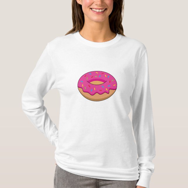 Camiseta Rosquinha de Morango com Cartoon de Sprinkles (Frente)