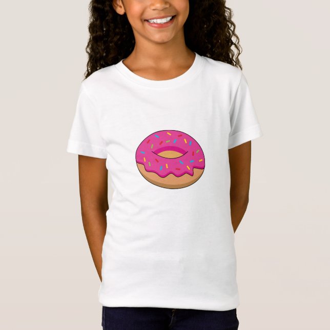 Camiseta Rosquinha de Morango com Cartoon de Sprinkles (Frente)