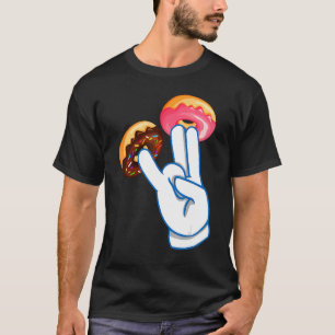 Camiseta Rosquinha Dois, Homens Rosa Choques Mulheres