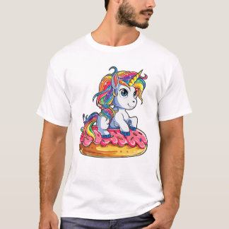 Camiseta Rosquinha Doughnicorn Squad Rainbow