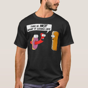 Camiseta Rosquinha engraçada de cachorro-quente do Comida N