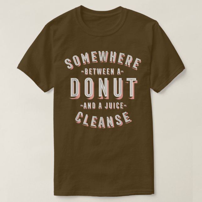 Camiseta Rosquinha engraçada e suco limpa Pastries Vegan Do (Frente do Design)