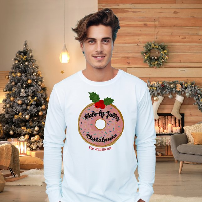 Camiseta Rosquinha Engraçada Natal Wreath Personalize (Criador carregado)