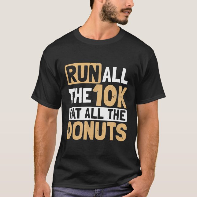 Camiseta Rosquinha Executando Design Todos Os Presentes De  (Frente)