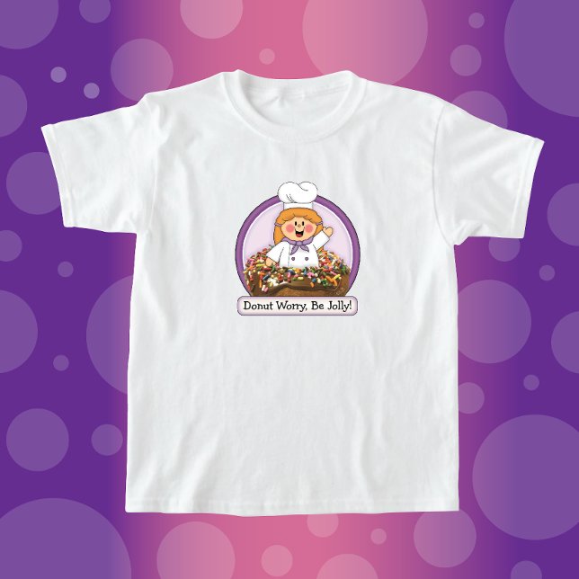 Camiseta Rosquinha JollyKins Preocupada com T-Shirt Jolly ( (Criador carregado)