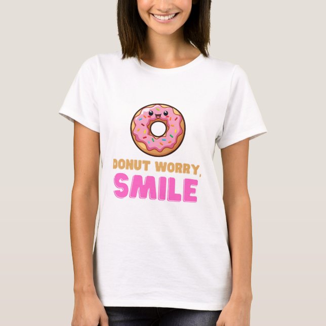 Camiseta Rosquinha Kawaii Delight Sweet e Adorável (Frente)