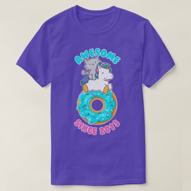 Camiseta Rosquinha Kitten Unicorn Incrível desde 2013 (Frente do Design)